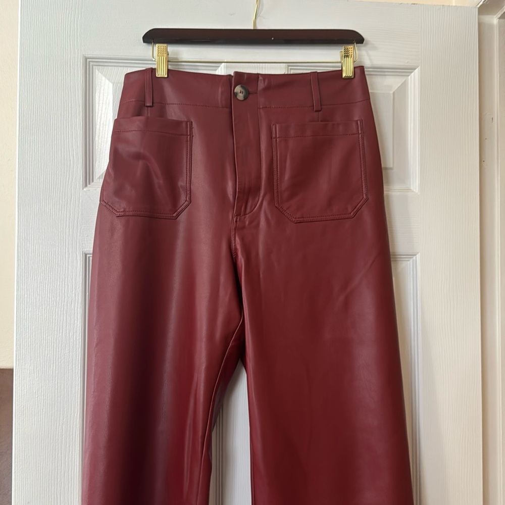 Faux leather pants